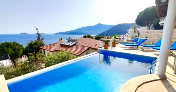 Unobstructed sea view furnished villa in Kalamar